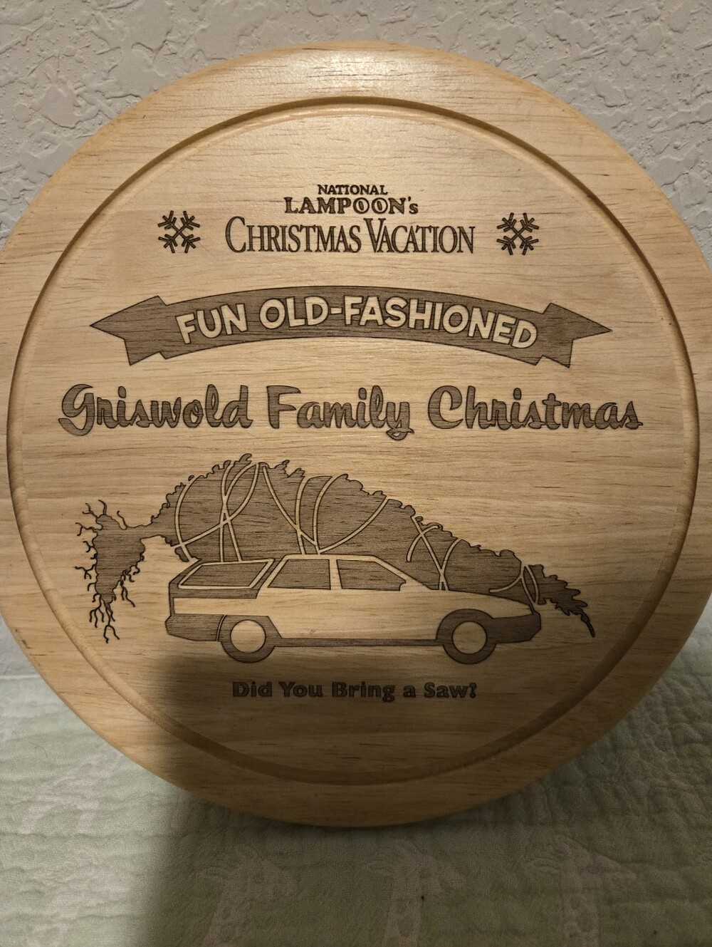 National Lampoon's Christmas Vacation Round Serving Board.